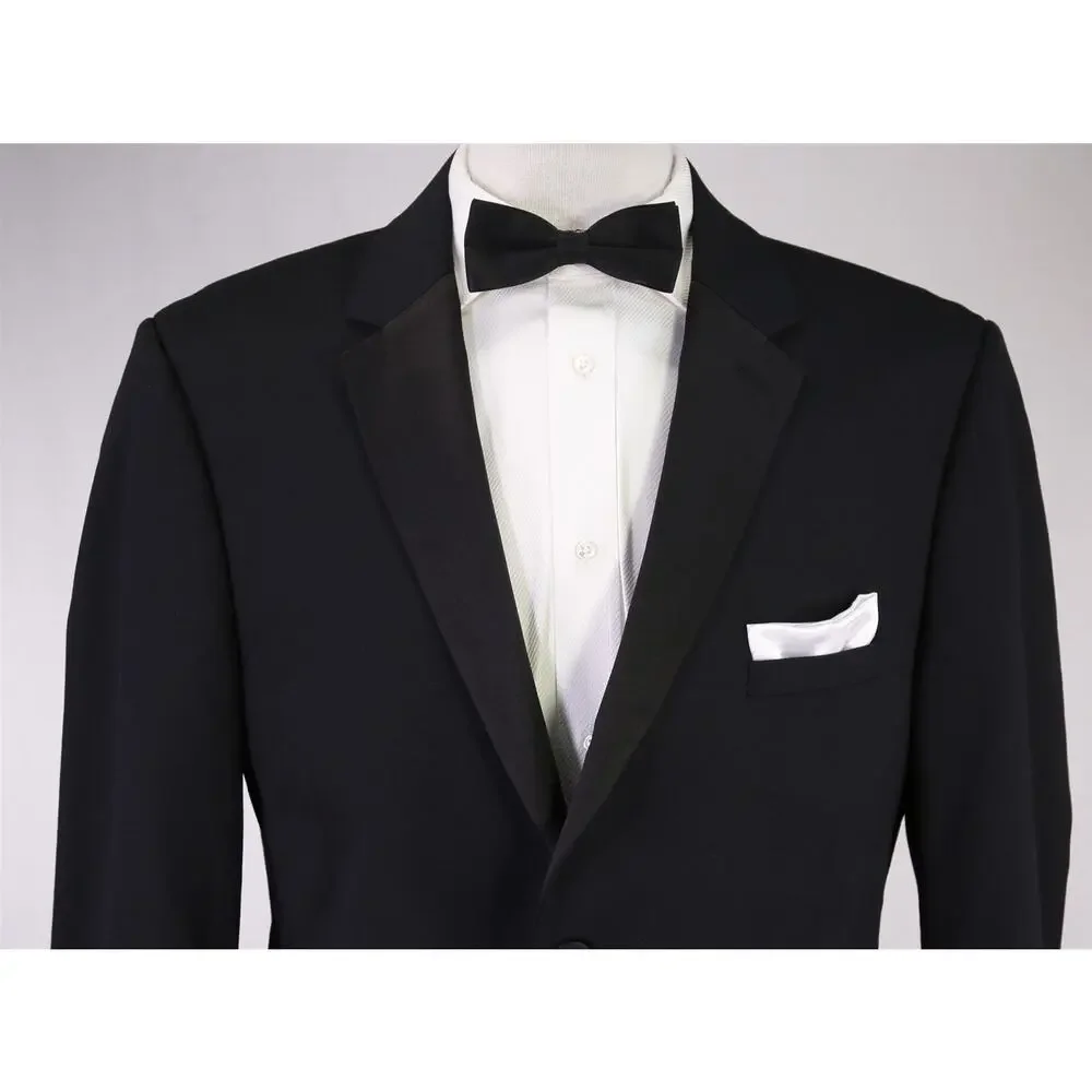 Michael Kors Mens Black 2-Btn Slim Fit Tuxedo Formal Wedding Blazer Jacket 44S